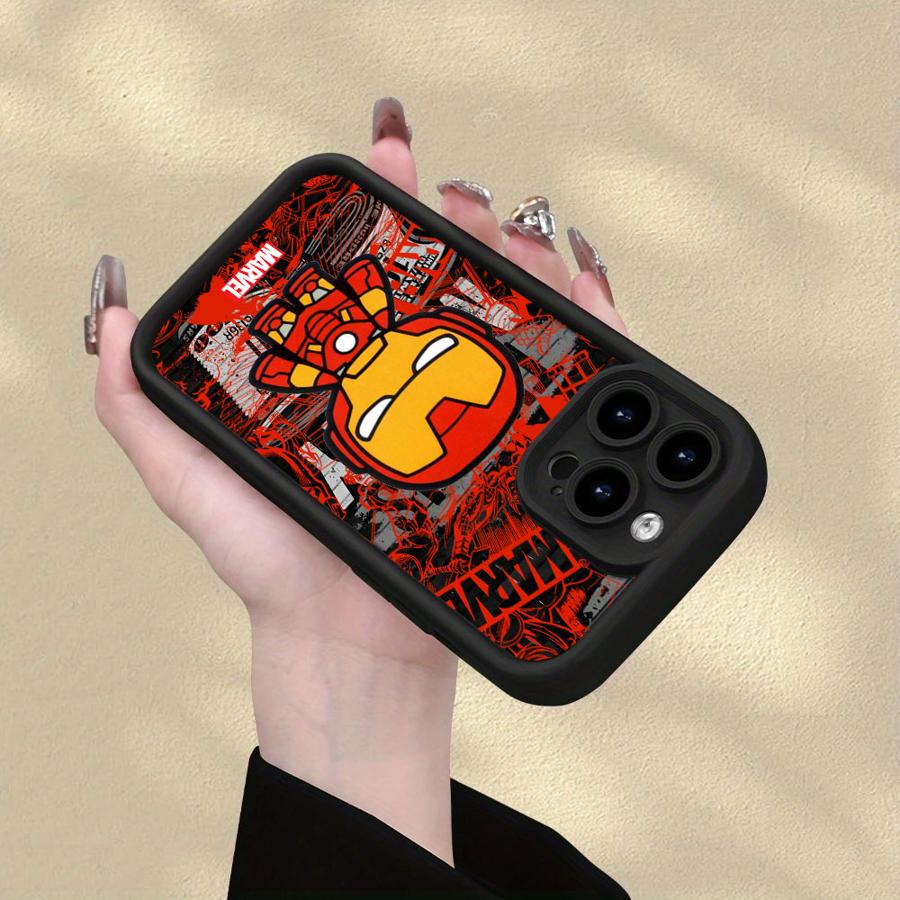 Weiche Handyhülle für iPhone 13 12 11 Pro Max 15 16 14 Plus 17 Air XS Max XR 16e Marvel Cartoon Iron Man