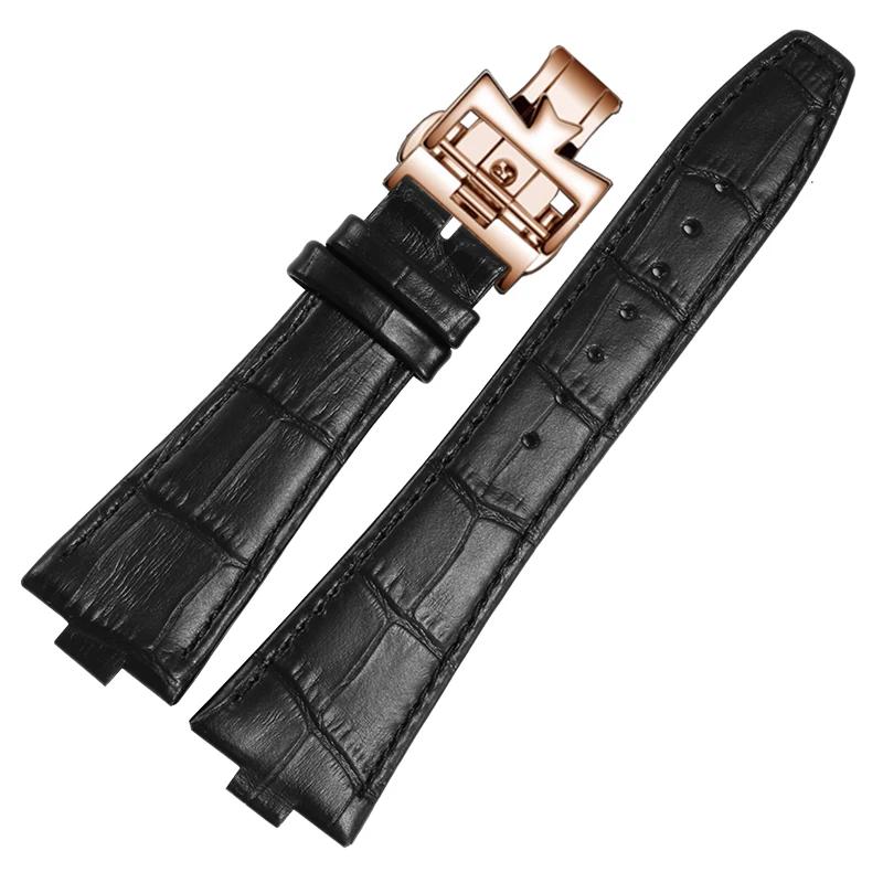 25*8 мм натуральная кожа мужской ремешок для часов Vacheron Constantin OVERSEAS Series — фото 6