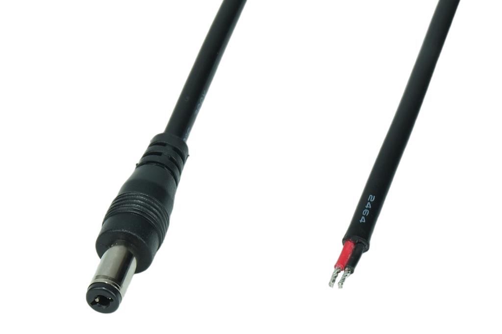 Kabel Przewód Zasilający Dc Wtyk Prosty 2.5/5.5Mm 25Cm Do Kamer Taśm Led