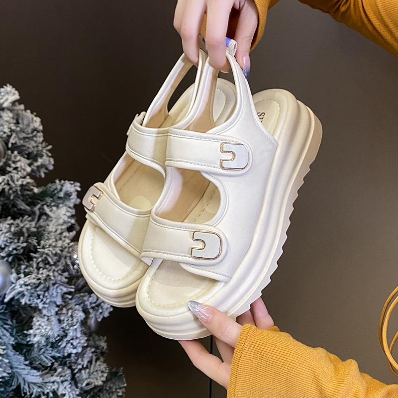 Women's Roman Sandals with Astronomical Optical Shoes, Casual and Comfortable Thick Sole Height Increase, Summer, 2025