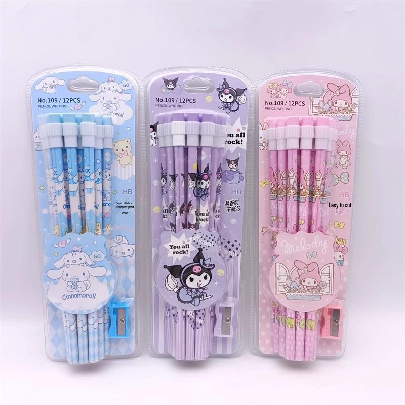 Sanrio Labubu Pencils & Sharpener Set – Creative Student Stationery for Smooth Writing