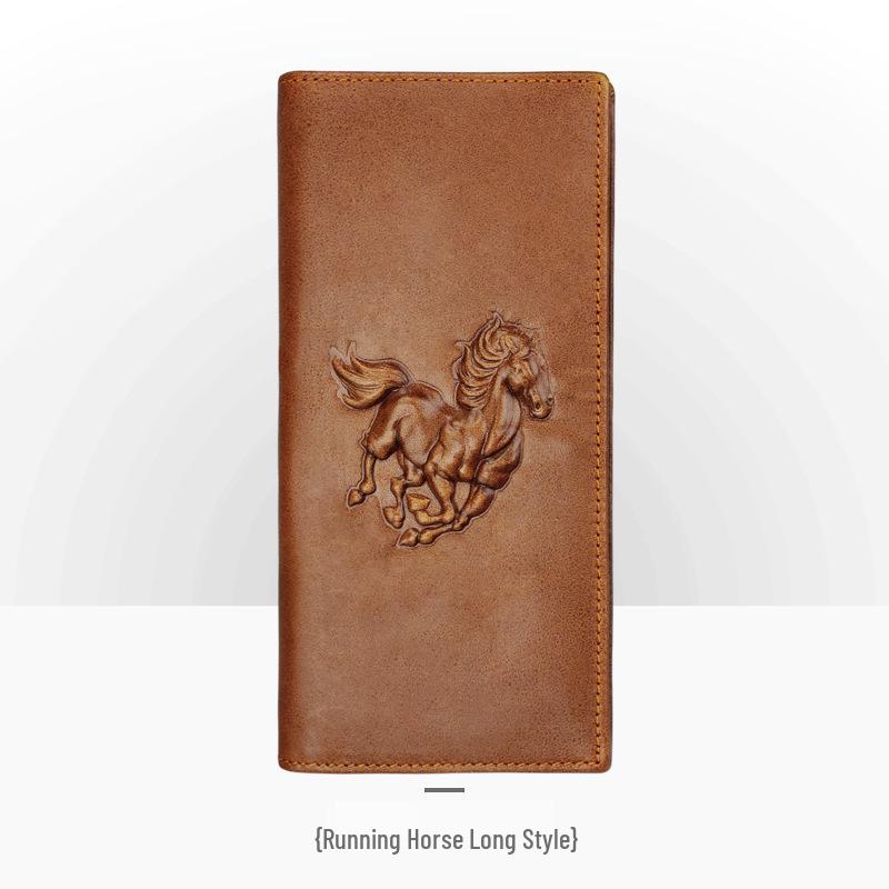 Carteira Masculina Retro em Couro Embossado – Padrão Crocodilo Longo com Vários Compartimentos para Cartões e Porta-Moedas.