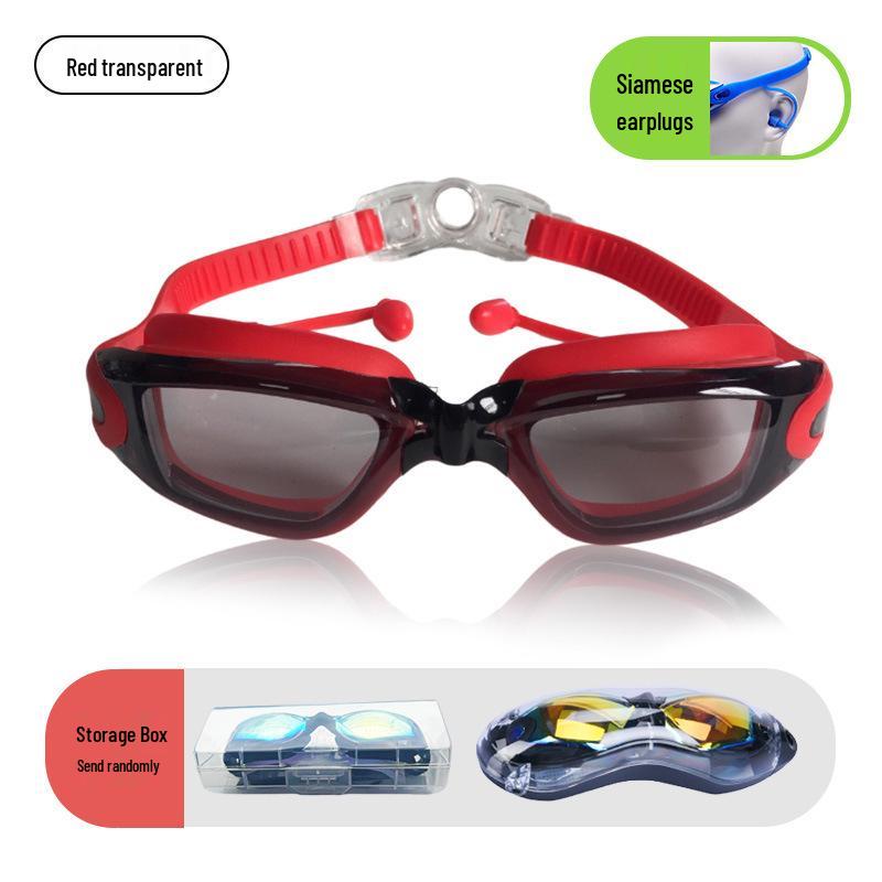 Anti-Beschlag-Schwimmbrille für Myopie – HD, wasserdicht, Silikon, galvanisiertes Finish