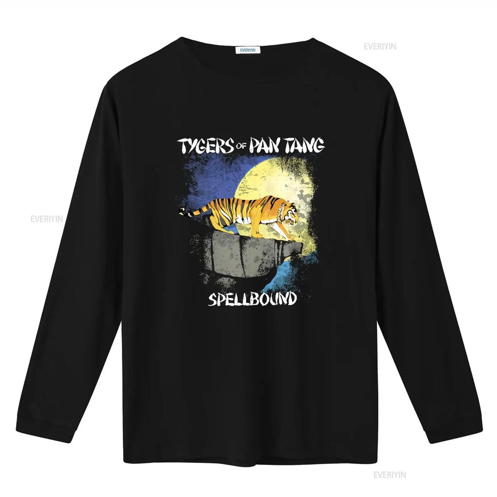 Tygers Of Pan Tang Spellbound T Shirt Official Mens with Tiger Design Under Moonlight vintage Washed homme Stylish Casual