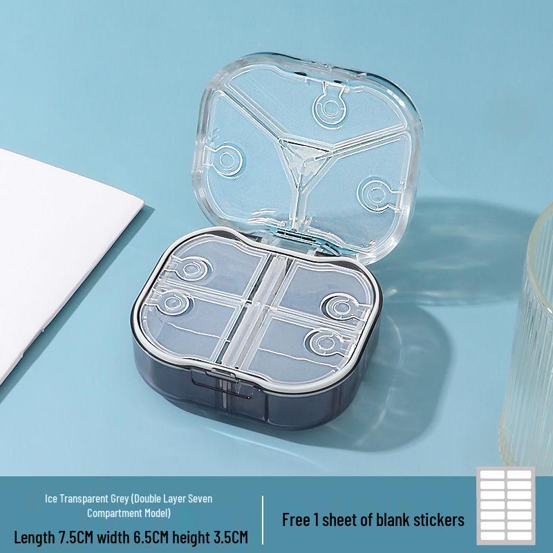 Compact, Moisture-Proof Pill Box for Daily Medication - 3 Times a Day, 7-Day Organizer