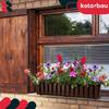 Balcony Flowerpot Box For Railing Rustic Brown 60 Cm 6 Pcs