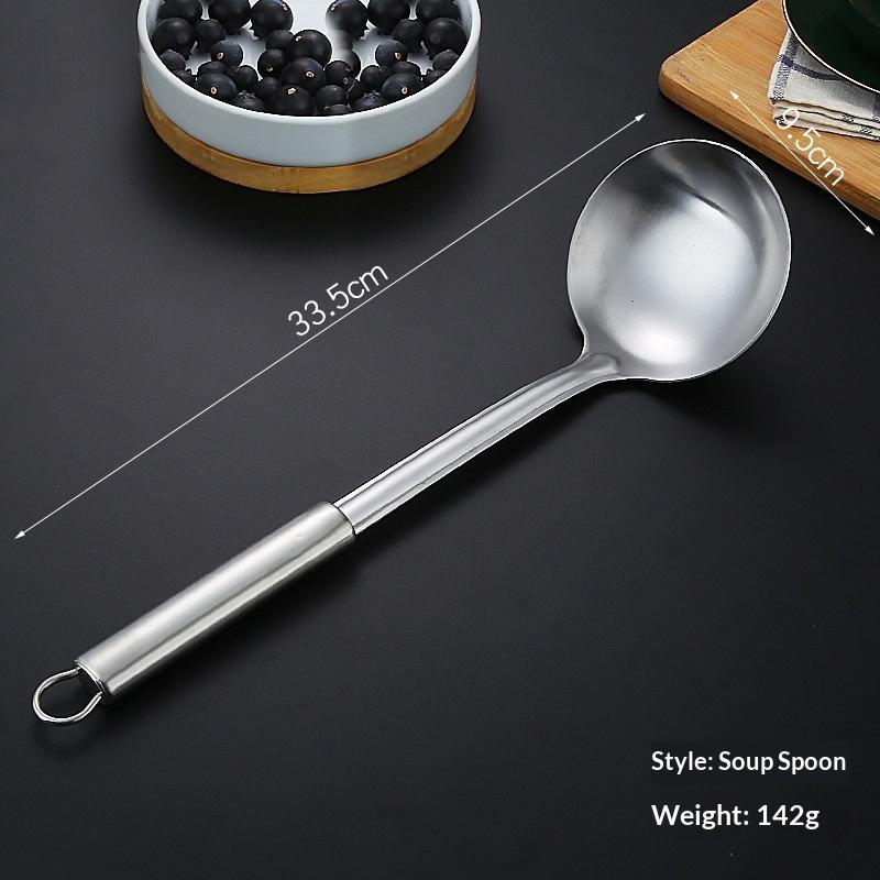 Durable Stainless Steel Frying Spatula Ladle Slotted Spoon Spatula Long Handle Kitchen Gadgets Kitchen Cooking Utensil