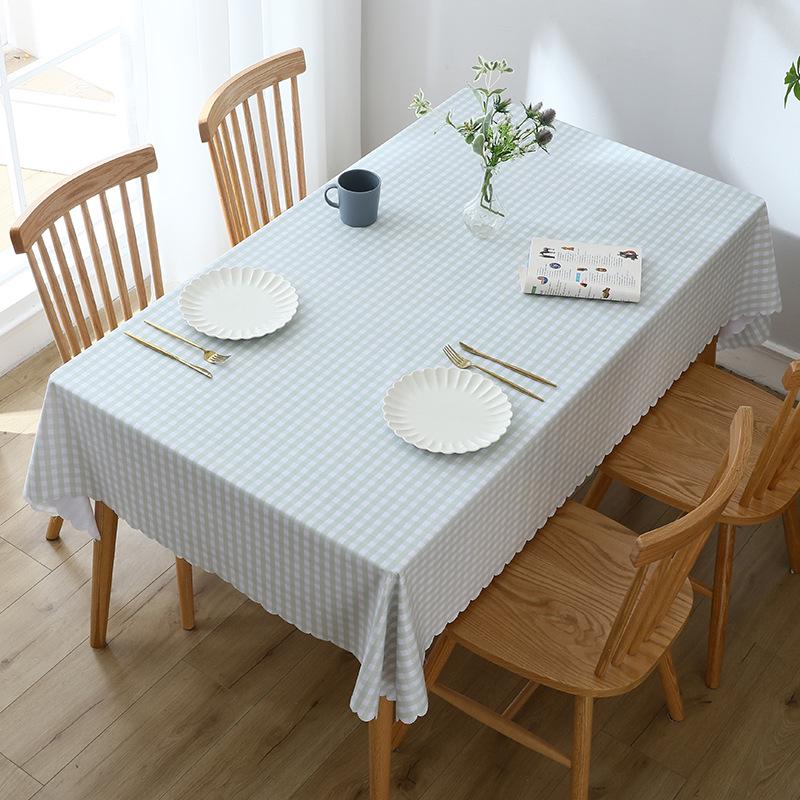 Nordic Plaid PVC Tablecloth: Oil-proof, Waterproof, Wash-free Table/Sofa Mat