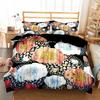 Poppy Flowers Bedding Sets Printed Jacquard Weave Bed Cover With Pillowcases Bedclothes Bedroom Comforter Set King Size Luxury