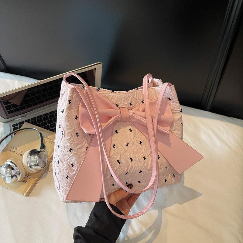 Polka Dot Schmetterling Schultertasche im koreanischen Stil für Damen, Modische Pendler-Tragetasche, Schicke Lässige Crossbody-Tasche