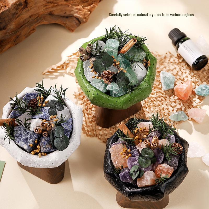 Wilderness Secret Aroma Diffuser Stone: High-end Scented Gift Box for Home, Mid-Autumn Festival Flameless Fragrance Ornament.