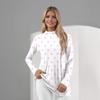 Women's Daily Casual Long Sleeve Mid Collar Top