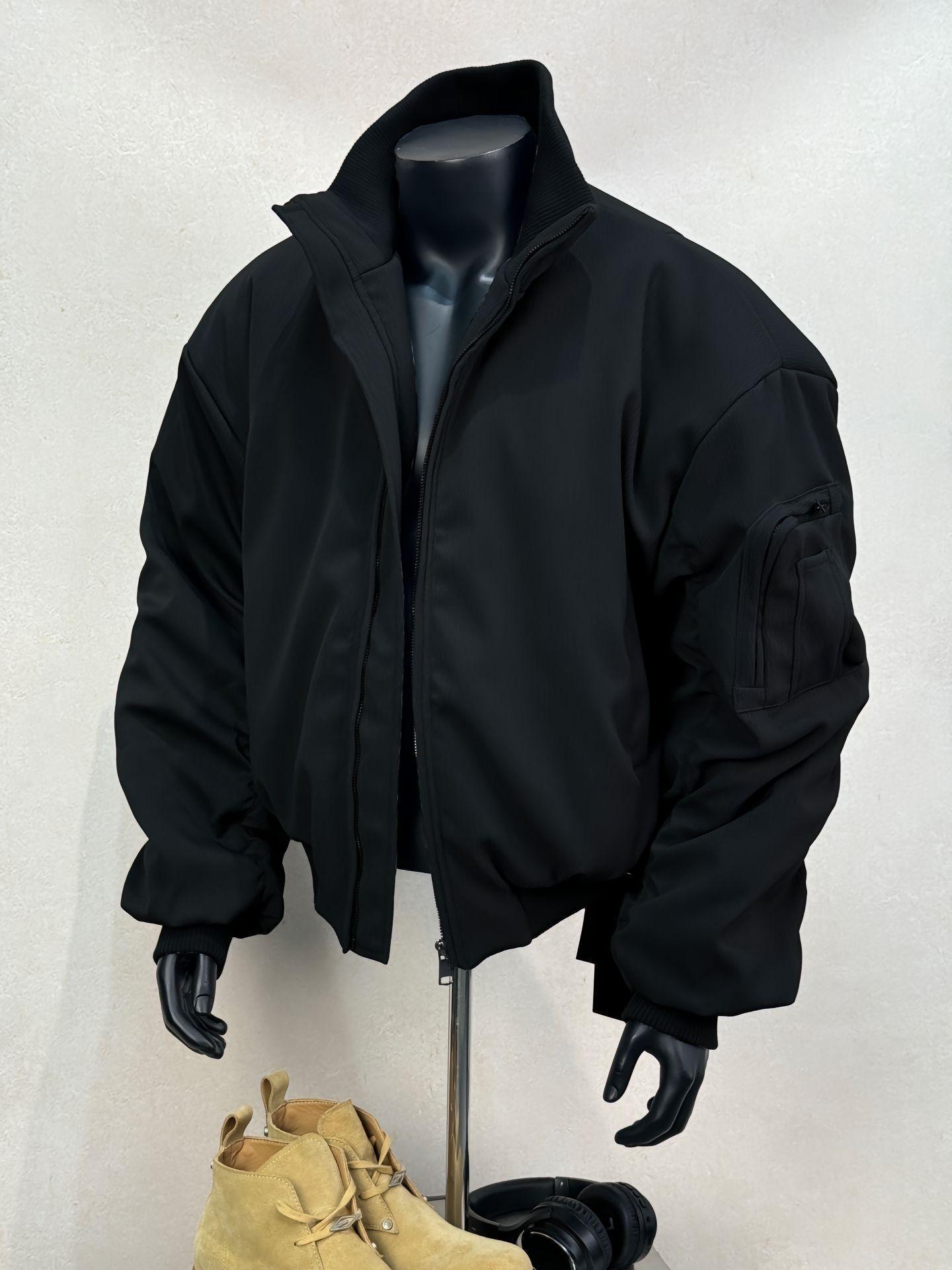 Men s Winter Cross-Border High Street Cotton Padded Flight Jacket M