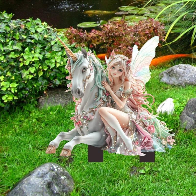 Butterfly Acrylic Stake Elf Figurines Statue Tree with Lovely Appearance for Indoor and Outdoor Spaces Craft Supplies