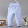 Unisex High-Waisted Insulated Pants for Infants & Toddlers; Belly Protection; Thick Cotton with Dual-Use Crotch