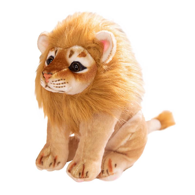 Cute Cute Simulation Little Lion Doll Plush Toy Zoo Lion Doll Children Soothing Doll