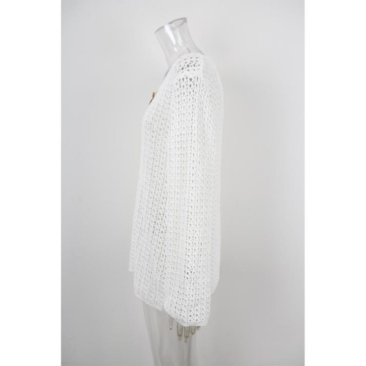 S To XL Size Women's Beach Dress Feature Long Sleeve Cut Out Design Nylon Fabric Cover Up For Water Sports
