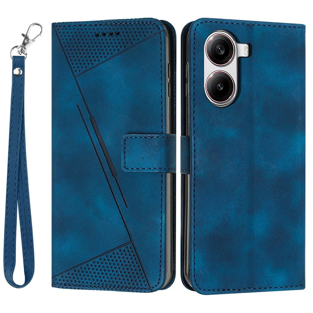 For Xiaomi Redmi Turbo 4 5G/Poco X7 Pro 5G Case Handbag Imprinted Triangle Leather Phone Cover