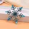 Alloy Rhinestone Snowflake Brooch
