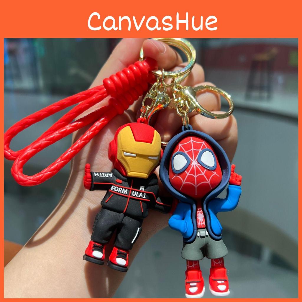 Adorable Superhero Keychain Silicone Avenger Series Key Ring For Car Keys Gifts