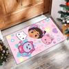 Gaby Dollhouse Printed Crystal Velvet Area Rug, Soft Anti-Slip Water Absorbent Floor Mat for Living Room Bedroom