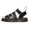 Leder Weich Bequem Ausgeschnitten Römische Sandalen Unisex Sandalen Schwarz 30766001