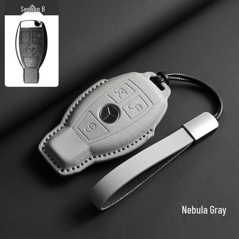 Portachiavi Mercedes-Benz - Vera Pelle per GLC, GLE, Classe C, Classe E