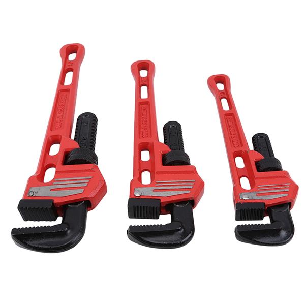 Buy Adjustable Heavy Duty Pipe Wrench Set 4pcs 10" 12" 14" Monkey Heat ...
