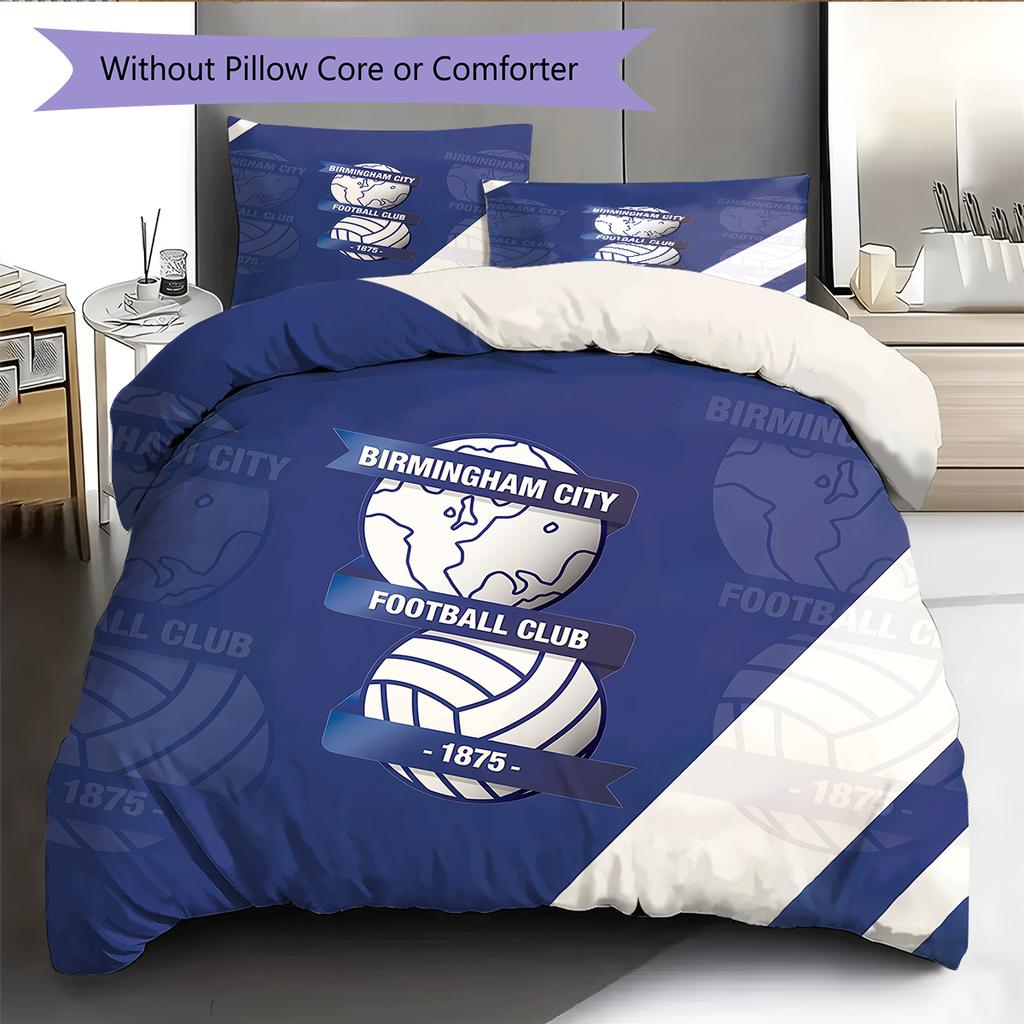 Birmingham City Football Club logoPattern Bedding,Quilt Set Quilt Cover Pillowcase Home Birthday Gift (1 * Duvet Cover + 2 * Pillowcase, Without Core)