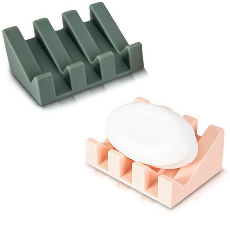 Silicone Soap Box Soap Rack Creative Soap Pad Drain Pad Washable Non-slip Household