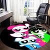 1pc Powerpuff Girls Office Round Area Rug, Under Office Chairs Bedroom Living Room Home Decor, Room Decoa1022209