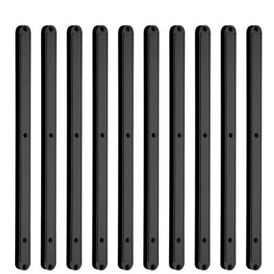 10Pcs Draw Rail Plastic Drawer Slides 298mm Black White Two Track Bottom Support Wardrobe Guide Rail Slide Draw Runners Set