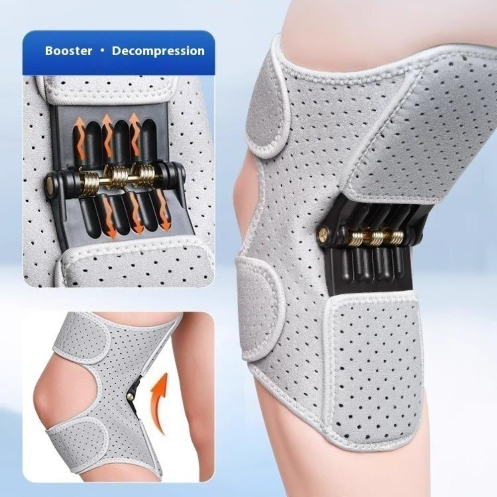 2PCS Adjustable Knee Booster Support Non-slip Spring Force Stabilizer  Men Women