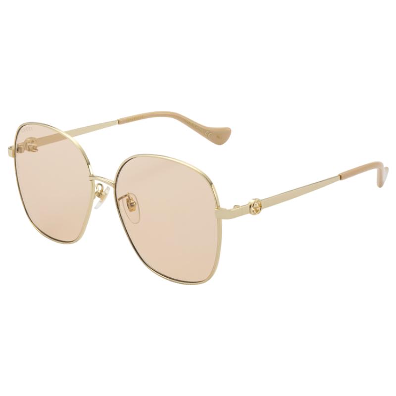 GUCCI Pink Lenses Metal Chain Clause Frames Delicate Women's Sunglasses