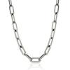 Fashion Shiny Stainless Steel Punk Link Chain Necklace Choker Unisex Screw Lock Clasp Handmade DIY Jewelry Accessory