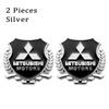 3D Metal Aluminum Car Side Fender Sticker Alloy Badge Auto Logo Rear Trunk Decals For Mitsubishi Ralliart ASX Outlander X Lancer RO4