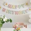 1-5 Stück Geburtstagsflagge Partybanner Blume Für Zuhause Zimmer Girlande Kinderflagge Happy Birthday Party Atmosphäre Dekorationen Zubehör