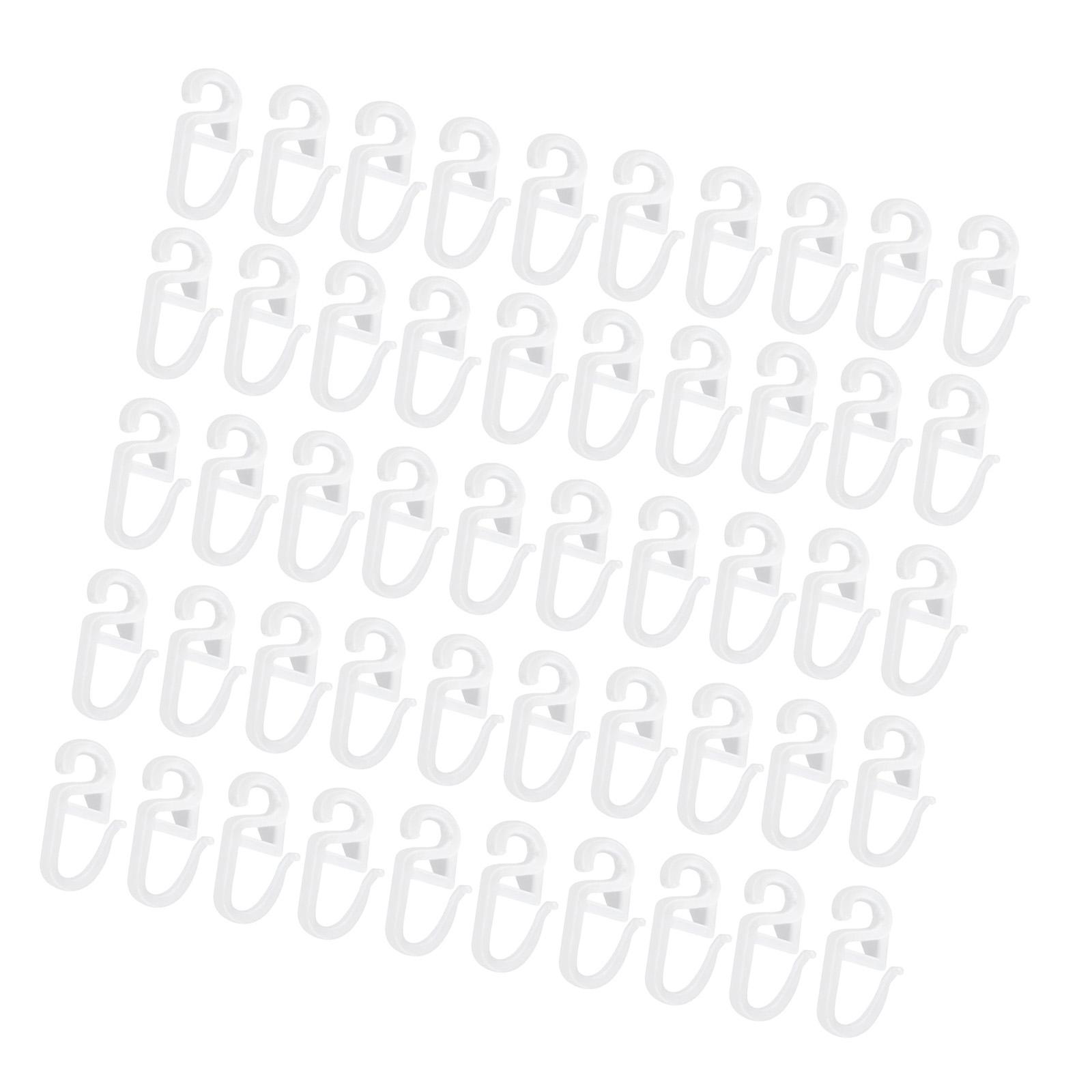 

50 шт. S-образные крючки-глайдеры для карнизов, бегунки, зажимы для легкого скольжения и стабильности в спальне и гостиной