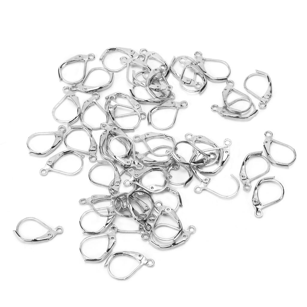 50Pcs Earring Hooks Easily Wear Color Lasting French Leverback Earwires for Earring Designs DIY