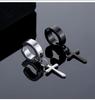 1 pair Punk Stainless Steel Cross Stars Pendant Ear Clip No Piercing Earrings For Women Hiphop Fashion No ear hole Men Jewelry