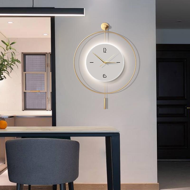 Slient Wall Clock Modern Large LED Wall Clocks Minimalist Creative Dining Room Clocks Living Room Art Aesthetic Decoration