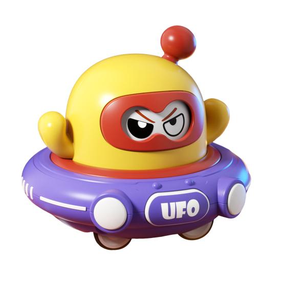 

Pull Back UFO Car Toy Inertial Drive Children Cartoon Spaceship Toddlers Boys Girls Educational