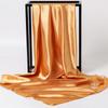 Women's Silky European Satin Silk Scarf Shawl - Large 90x90cm, Plain Color, Square Headscarf