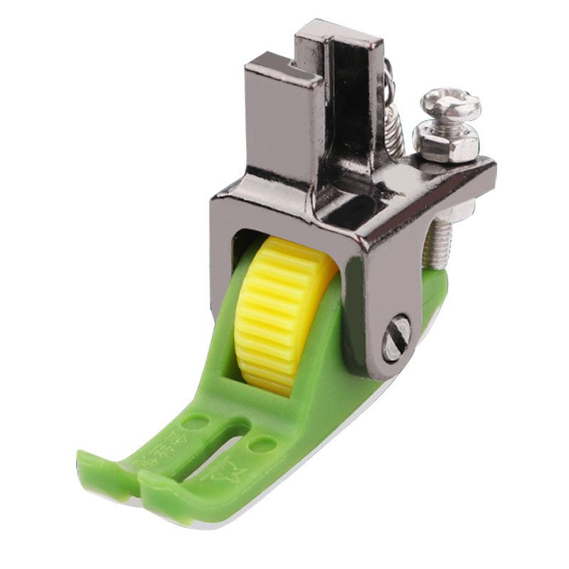

Upgraded Version Wide Gap Machine Flat Plastic Roller Presser Foot No Cloth, No Cloth, No Cloth, Line Pressing Thickness Neutral Wheel Presser Foot 1 Wide Gap Roller Presser Foot