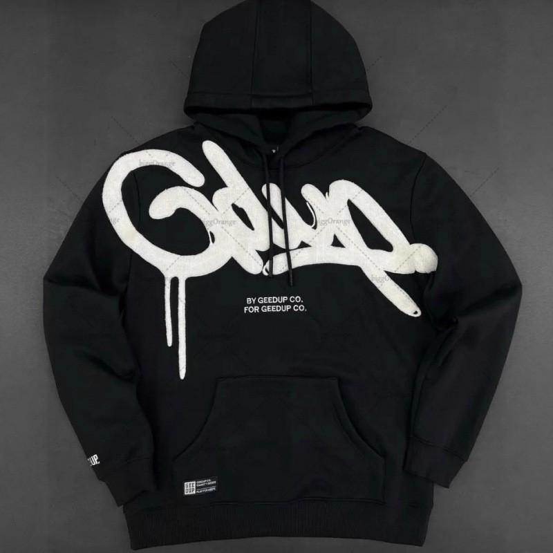 3D Letter Print Hoodie Loose Fit Streetwear Sweatshirt Teens Casual Daily Wear
