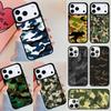 Camo Camouflage Print Phone Case For iPhone 17 Air 14 15 13 12 Max Cover For Apple 14 15 16 16e 11 Pro Max Plus Coque