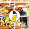 Flacone Spray per Olio d'Oliva per Versare Olio da Cucina Spezie Campeggio Dispenser con Coperchio Automatico Agitatore per Spezie