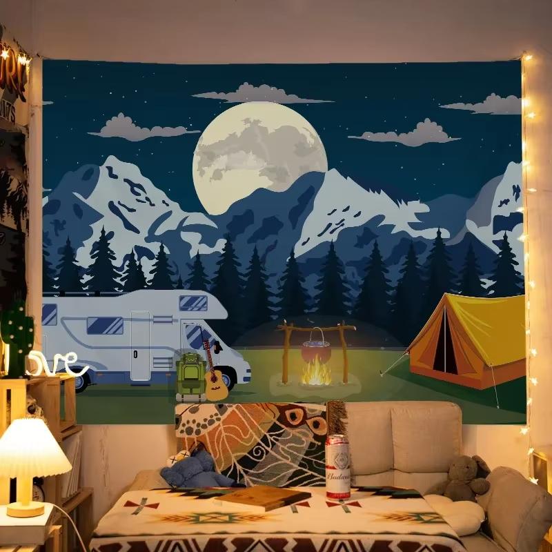 

VIKAMA Summer Vintage Tropical Tapestry Bohemian Wall Decor Tapestry Dormitory Bedroom Backdrop Strong Room Decoration 74x94cm(29x37in)