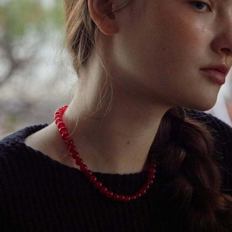 

MERCURY [jade] Red Jade Necklace single type