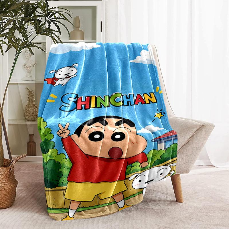 1pc Blanket - Crayon Shin-chan Print Design, Lightweight Blanket for Sofa, Bed- Soft &Warm, Gift for All Seasons